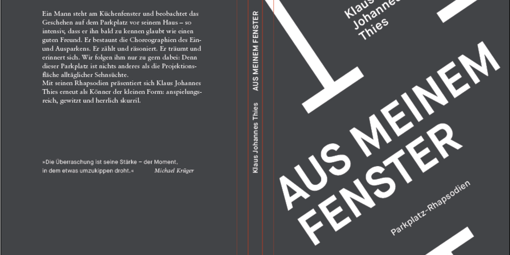 Tickets AUS MEINEM FENSTER, Lesung aus dem neuen Buch von Klaus Johannes Thies. Moderation: Linde Nadiani in Berlin